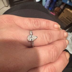 14k  E-F Color VS-Si Diamond 1.11 Carat Natural Diamond Ring